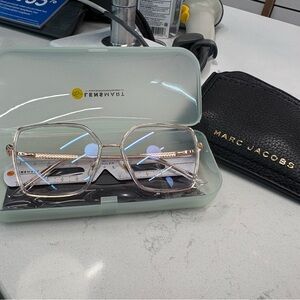 Gold and Clear Eyeglasses